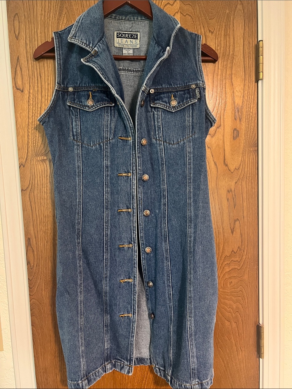 Squeeze Light Blue Denim Jacket with Patch Logo
